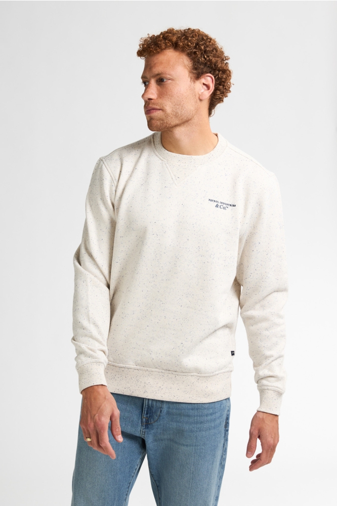 SWEATER ROUNDNECK MELANGE M 3050 SWR346 0009 Antique White Melee